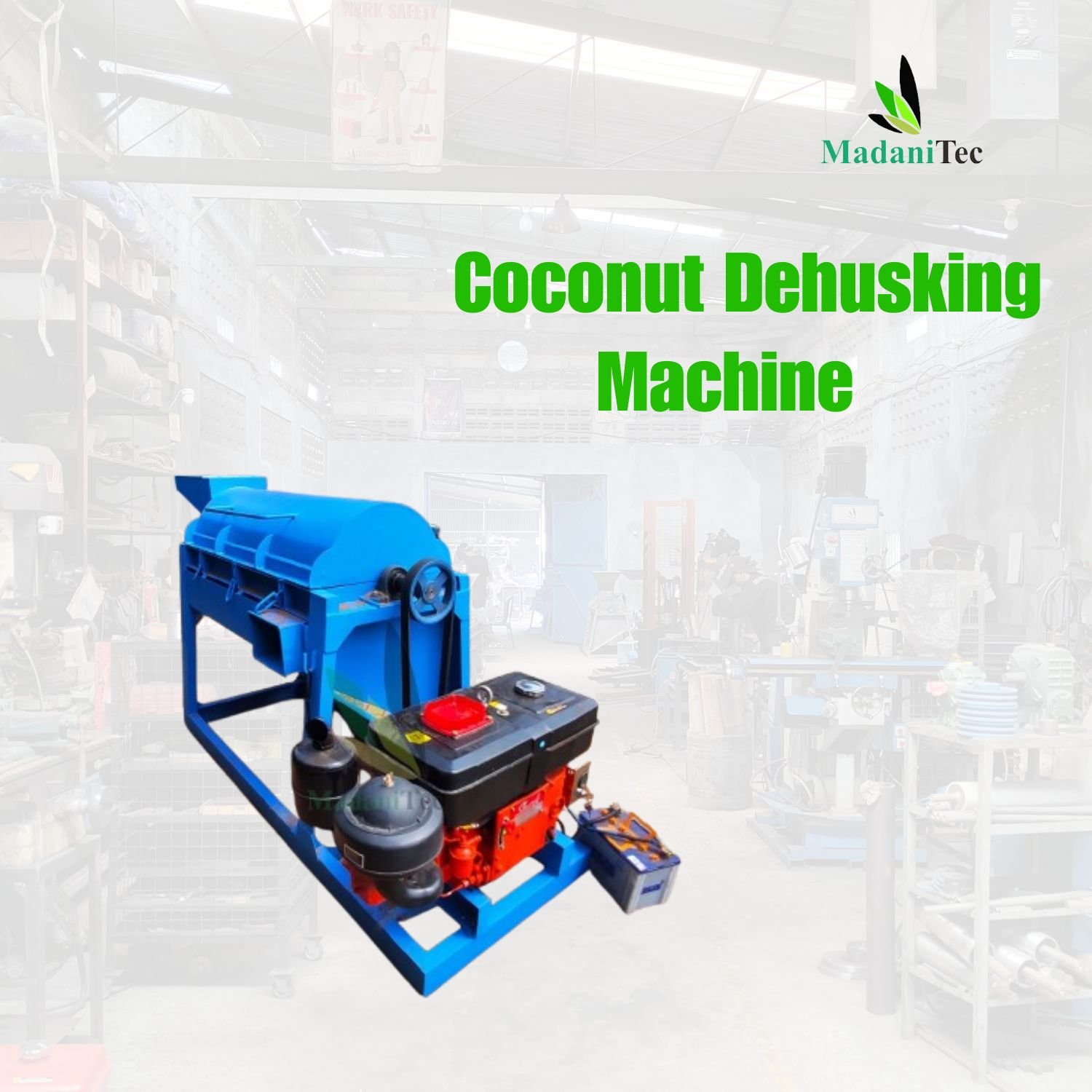 Large Size Coconut Dehusking Machine | Madanitec Workshop