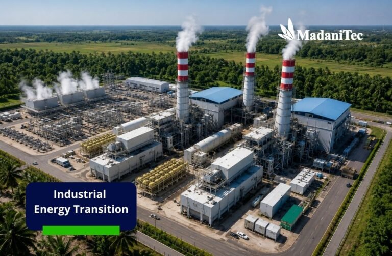 Industrial energy transition using renewable energy and organic waste
