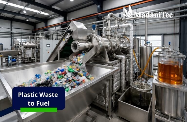 Plastic waste to fuel pyrolysis process