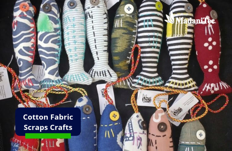 Cotton fabric scraps crafts made from leftover fabric