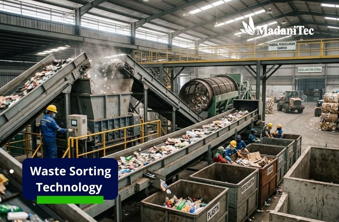 How Modern Waste Sorting Technology Is Changing Recycling Efficiency 1 Modern waste sorting technology in an automated recycling facility