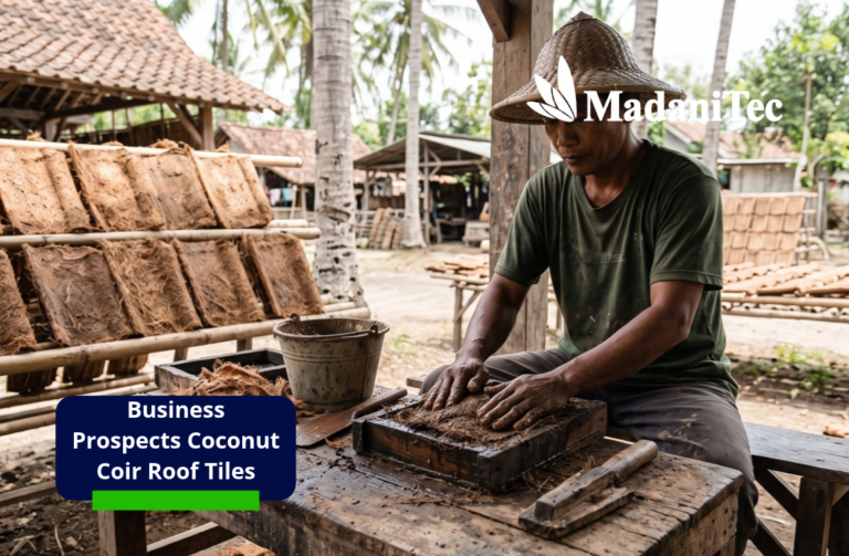 Business prospects for coconut coir roof tiles made from processed coconut fibers