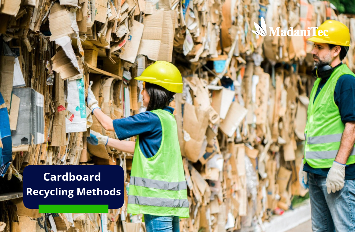 Cardboard recycling methods for different cardboard types