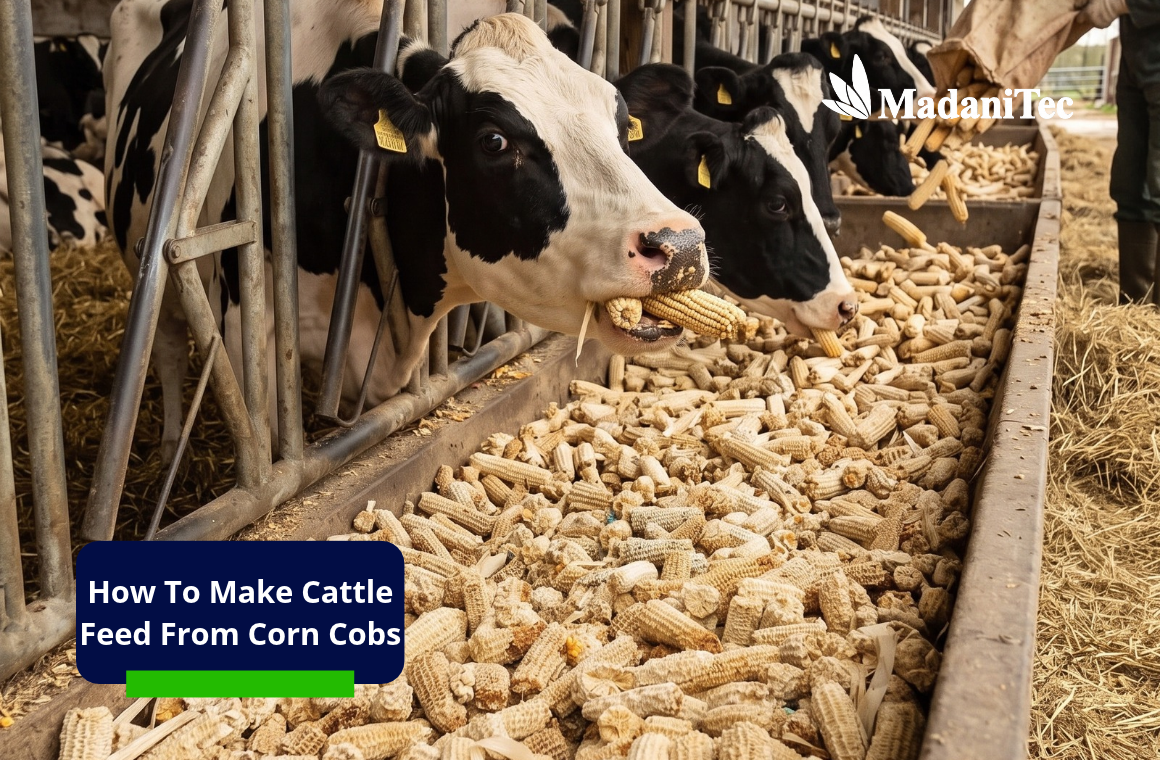 How to make livestock feed from corn cobs
